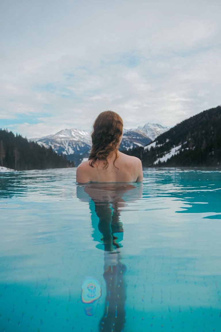 Woman in a bikini by the water