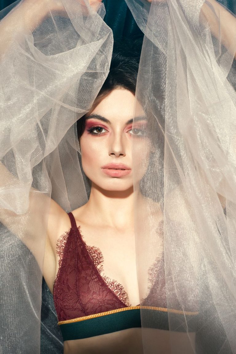 Intimate boudoir setting