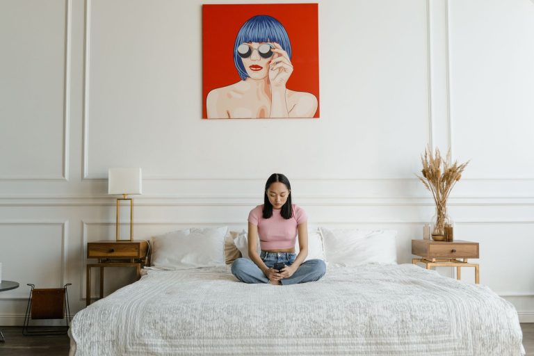 Intimate boudoir setting