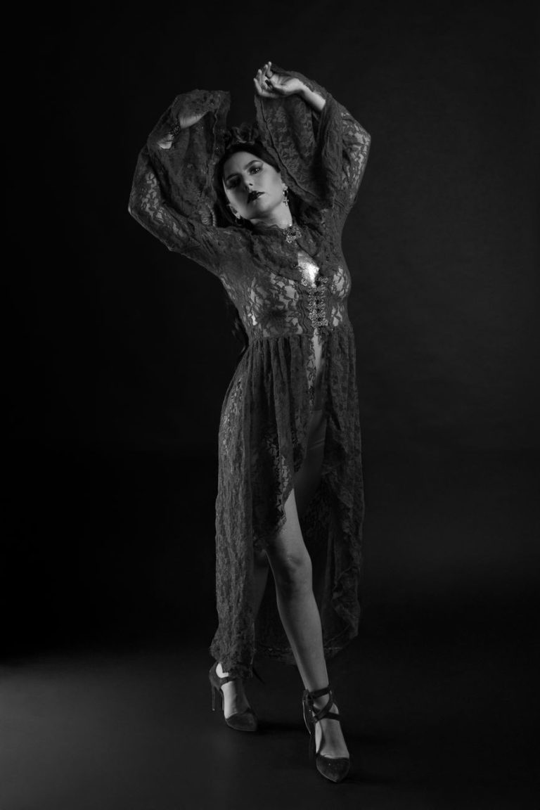 Intimate boudoir setting